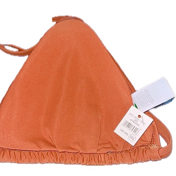 Aerie REAL GOOD String Triangle Bikini Top in Jupiter Brown, Women's Size XXL - Picture 8 of 8